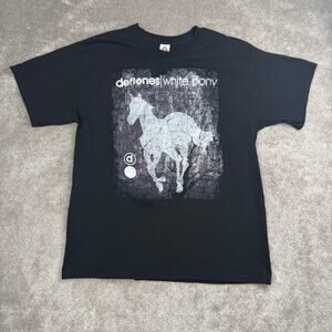 Vtg Deftones White Pony Band T-Shirt Alstyle AAA Black Size XL NU Metal y2k
